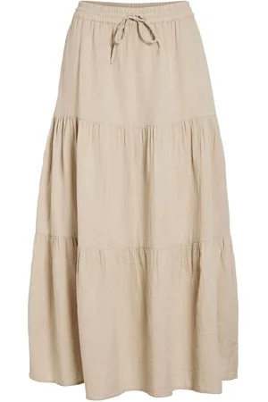 VILA Nia Algodón Falda Maxi