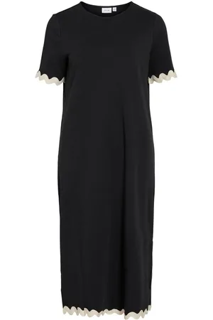 VILA Vicalisa, Mangas Cortas Vestido Midi