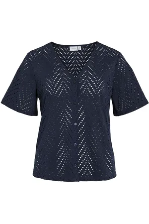 VILA Videlaia Cuello En V Camisa De Manga Corta
