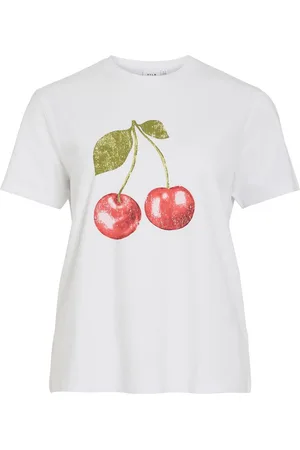 VILA Vinora Cuello Redondo Camiseta