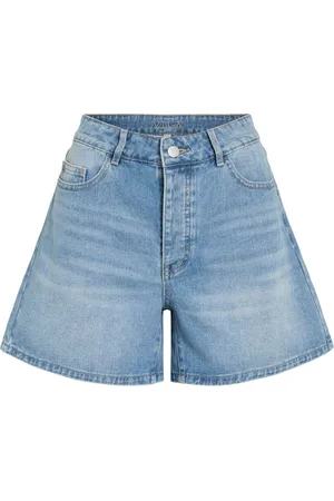 VILA Vihimla Talle Alto Pantalones Cortos Vaqueros