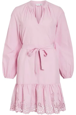VILA Vikelli Mangas Largas Vestido Corto