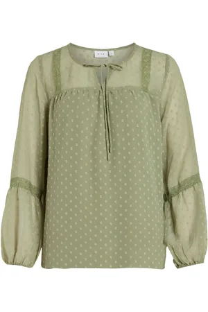VILA Viedee Con Detalles Blusa De Manga Larga