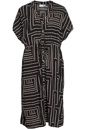 VILA Mangas Cortas Vestido Midi