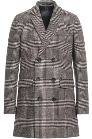 Fairford Check Pea Coat Merc London de hombre de color Gris