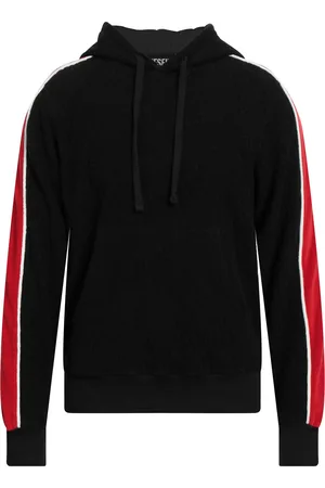 SUDADERA DE CAPUCHA CHAMPION ROJA, CON BANDAS LATERALES