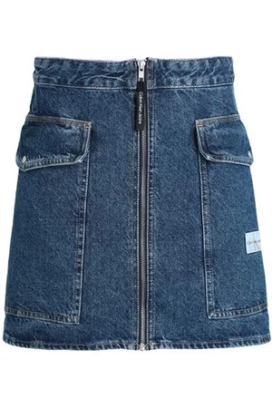 Calvin Klein PARTES DE ABAJO - Faldas vaqueras