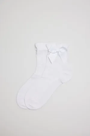 YSABEL MORA Calcetines infantiles de ceremonia lazada en