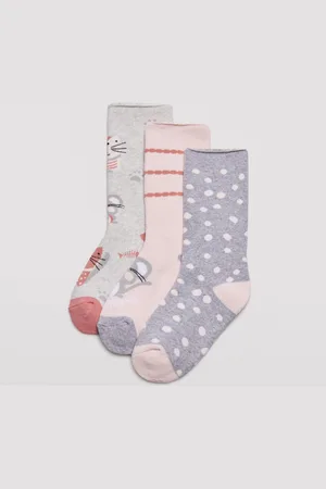YSABEL MORA Pack 3 calcetines térmicos sin puño de niña estampados best friends