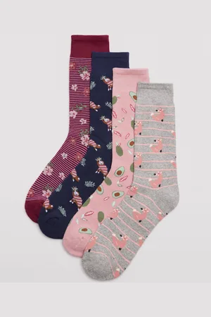 YSABEL MORA Pack 4 calcetines térmicos dibujos estampados