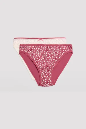 YSABEL MORA Pack de 2 bragas mini estampado floral rosa