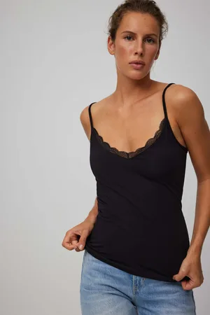 YSABEL MORA Camiseta lencera tirante fino algodón