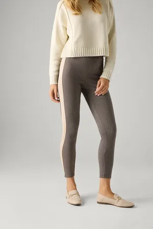 YSABEL MORA Pantalones tejido jacquard estampado banda lateral