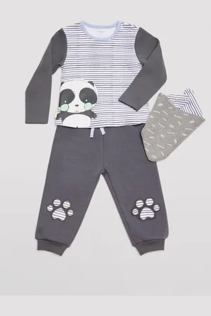 YSABEL MORA Conjunto bebé 3 piezas dibujo panda
