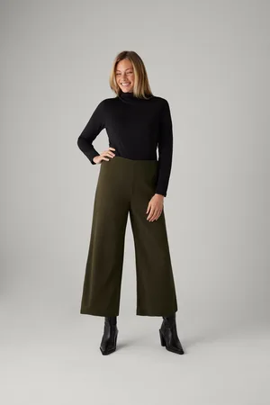 YSABEL MORA Pantalón ancho de crepe de punto