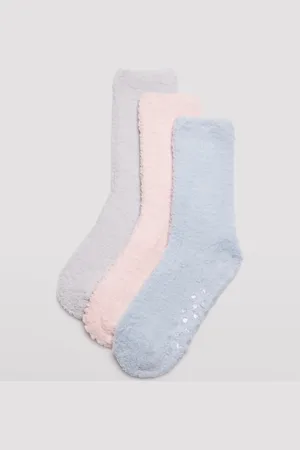 YSABEL MORA Pack de 3 calcetines antideslizantes extrasuaves sin puño para mujer