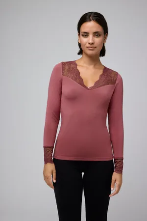 YSABEL MORA Camiseta térmica manga larga detalle encaje