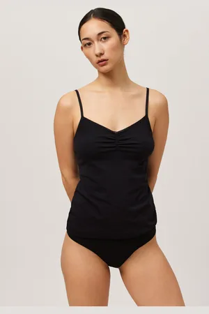YSABEL MORA Camiseta tirantes algodón orgánico negra