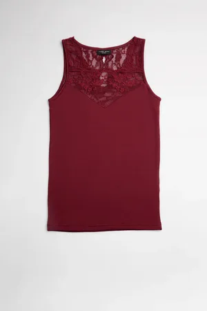 YSABEL MORA Camiseta térmica encaje sin mangas