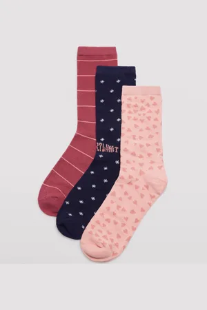 YSABEL MORA Pack 3 calcetines algodón mujer estampados varios
