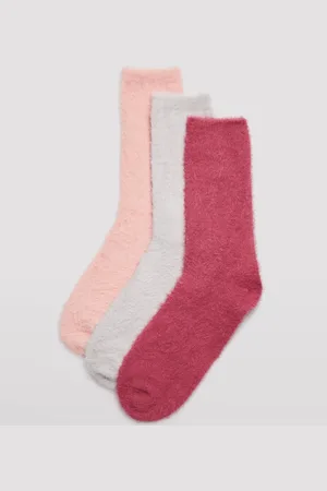 YSABEL MORA Pack de 3 calcetines de mujer lisos pelo suave