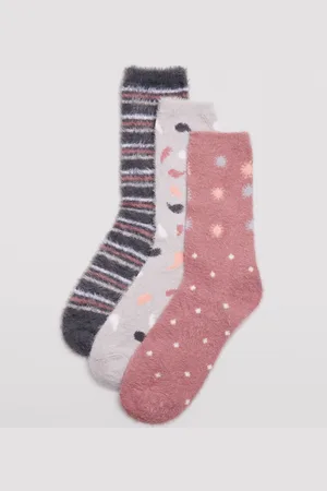 YSABEL MORA Pack de 3 calcetines de mujer estampados
