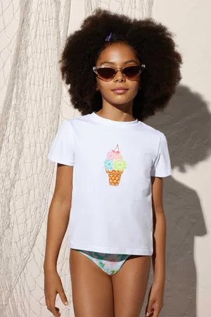YSABEL MORA Set Culetín de flores y camiseta manga corta algodón