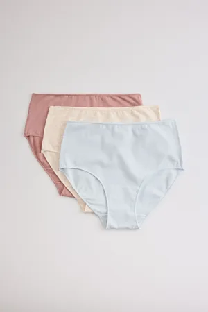 YSABEL MORA Pack de 3 bragas básicas altas colores suaves
