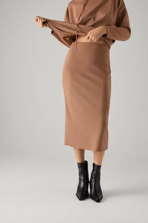 YSABEL MORA Falda midi lisa