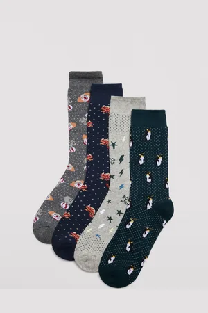 YSABEL MORA Pack 3 calcetines térmicos de hombre dibujos estampados