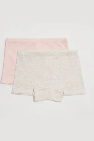 YSABEL MORA Pack de 2 culottes de niña algodón gris y rosa