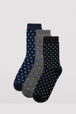 YSABEL MORA Pack 3 calcetines algodón hombre microestampados