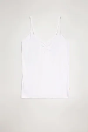 YSABEL MORA Camiseta tirantes algodón orgánico blanca