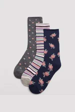 YSABEL MORA Pack 3 calcetines térmicos sin puño de mujer estampados