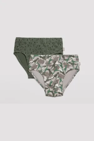 YSABEL MORA Pack de 2 slips de niño algodón estampados dinosaurios