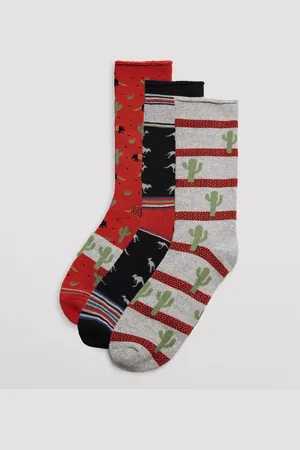 YSABEL MORA Pack 3 calcetines térmicos sin puño de hombre estampados desierto