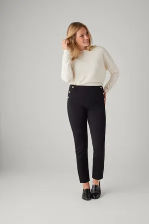 YSABEL MORA Pantalones rectos detalle botones