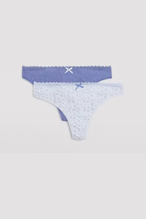 YSABEL MORA Pack de 2 tangas estampados tonos