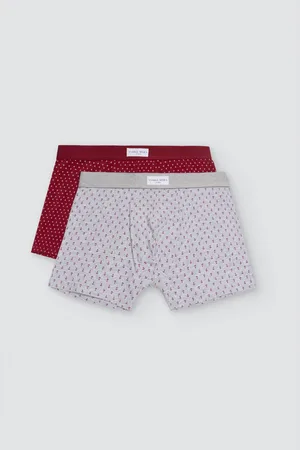 YSABEL MORA Pack de 2 bóxers estampados marineros y gris