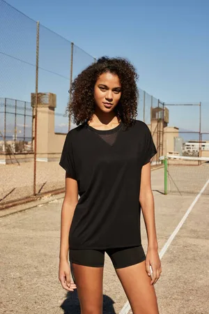 YSABEL MORA Camiseta deportiva manga corta negra