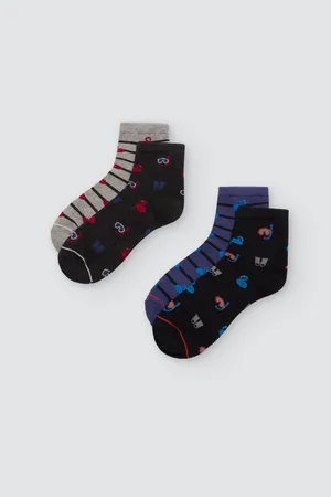 YSABEL MORA Pack 4 calcetines tobilleros antipresión hombre estampado flamencos
