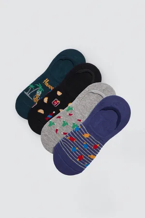 YSABEL MORA Pack 3 calcetines pinkies hombre estampados fantasía