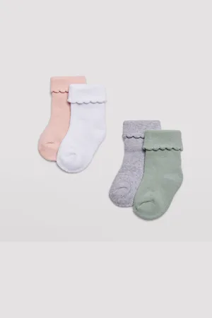 YSABEL MORA Pack 4 calcetines térmicos bebé colores lisos