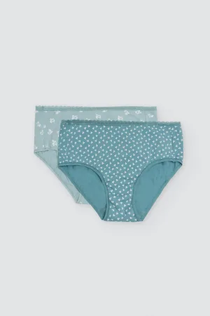 YSABEL MORA Pack de 2 bragas altas estampados azules