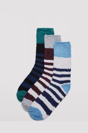 YSABEL MORA Pack 3 calcetines franela extrasuaves estampados de rayas