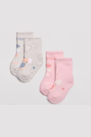 YSABEL MORA Pack 4 calcetines térmicos bebé estampados ratoncita