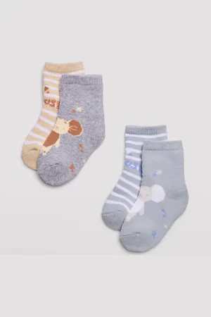 YSABEL MORA Pack 4 calcetines térmicos bebé estampados mouse