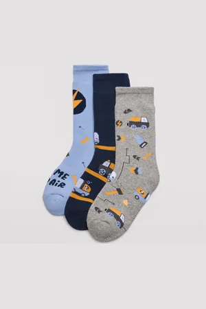 YSABEL MORA Pack 3 calcetines térmicos de niño estampados home repair