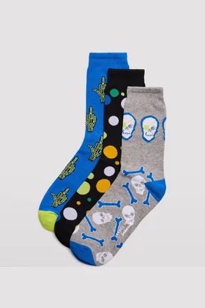 YSABEL MORA Pack 3 calcetines hombre estampado Sockarrats Skeleton