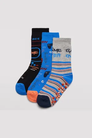 YSABEL MORA Pack 3 calcetines térmicos antideslizantes de niño estampado viodejuegos